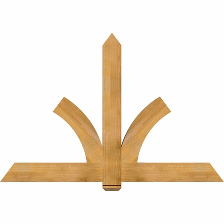 Ekena Millwork Redmond Rough Sawn Timber Gable Bracket, Western Red Cedar, 72"W x 48"H x 4"D x 6"F, 16/12 Pitch GBW072X48X0406RED00RWR
